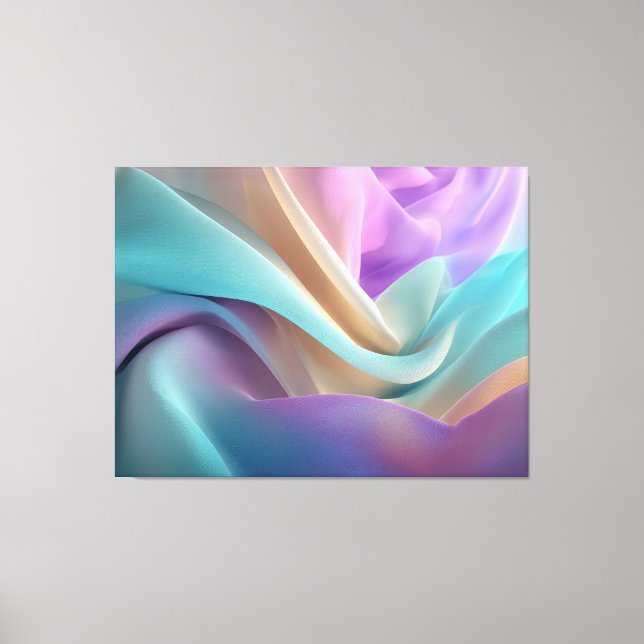 Abstract Fabric Texture in Pastel Tones Canvas Print (Front)