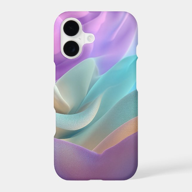 Abstract Fabric Texture in Pastel Tones iPhone Case (Back)