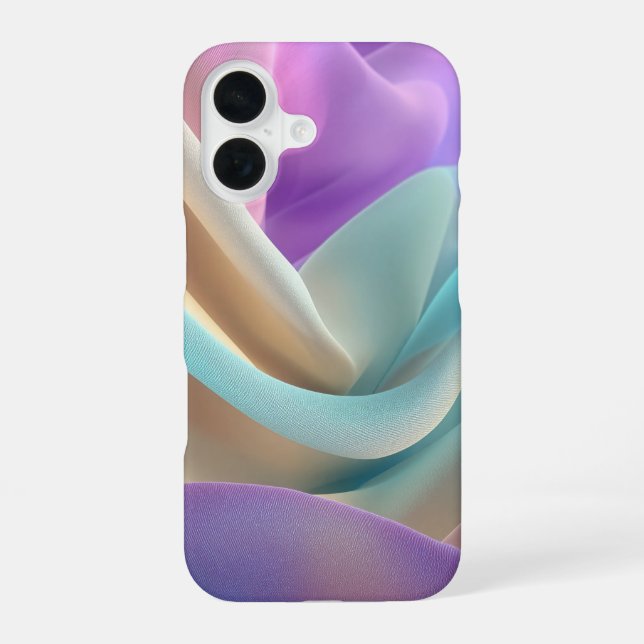 Abstract Fabric Texture in Pastel Tones iPhone Case (Back)