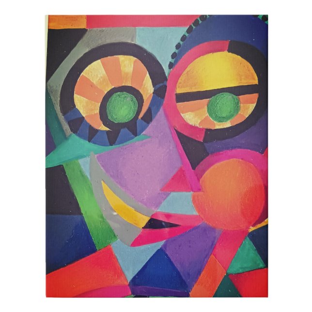 Abstract Face 1 Faux Canvas Print (Front)