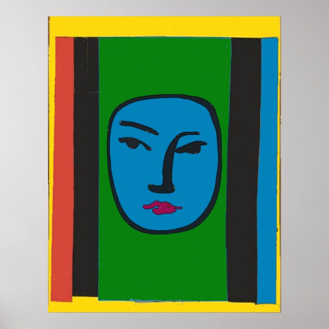 Abstract Face After Matisse Poster (Front)