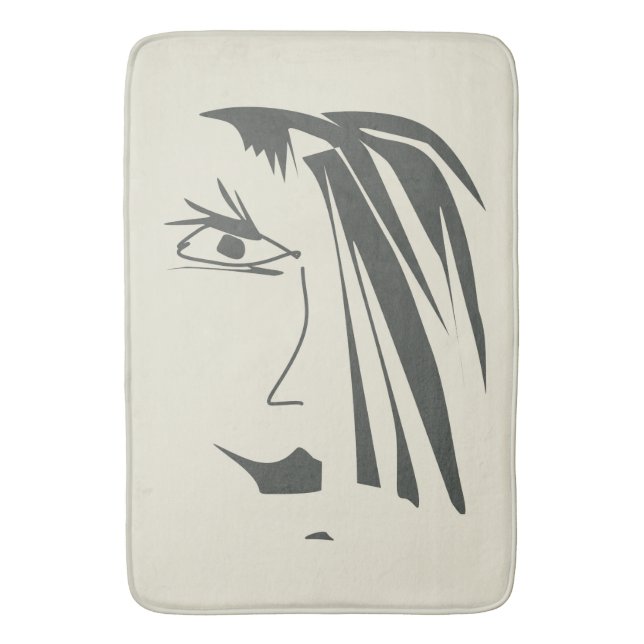 Abstract face . bath mat (Front Vertical)