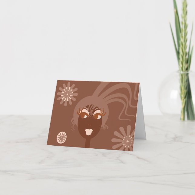 Abstract Face Blank Notecard (Front)