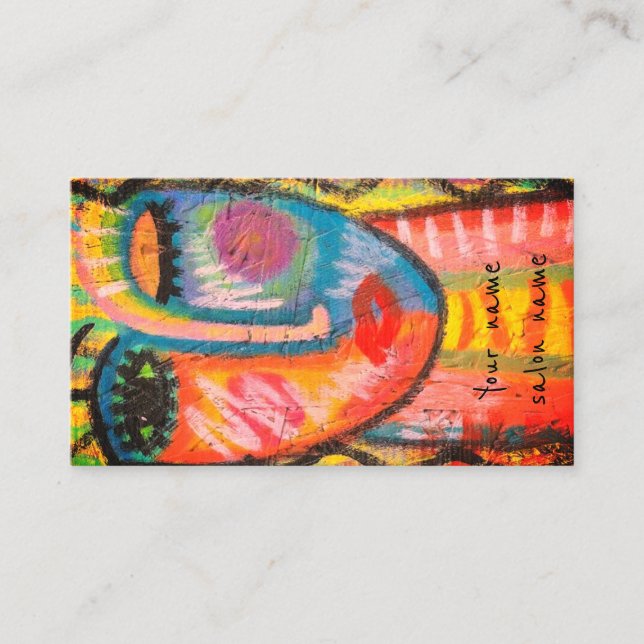Abstract Face Business Card (Front)