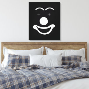 Abstract Face Clown Canvas Print