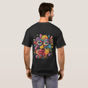 Abstract Face Colorful Artsy Fun Whimsical Modern  T-Shirt