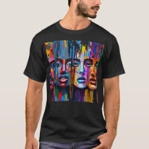 Abstract Face Colorful Artsy Fun Whimsical Modern