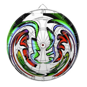 Abstract Face Hakuna Matata Art Print Dartboard With Darts