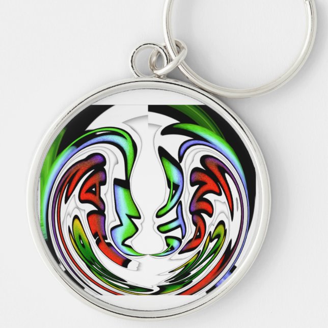 Abstract Face Hakuna Matata Art Print Keychain (Front)
