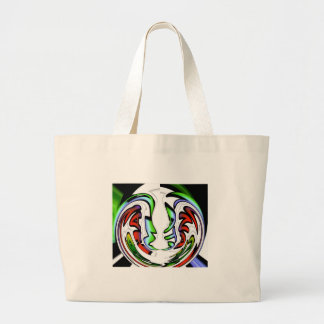 Abstract Face Hakuna Matata Art Print Large Tote Bag