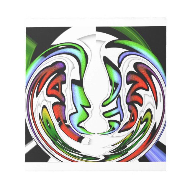 Abstract Face Hakuna Matata Art Print Notepad (Front)