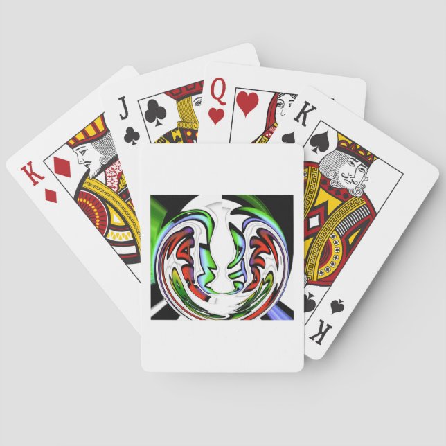 Abstract Face Hakuna Matata Art Print Poker Cards (Back)