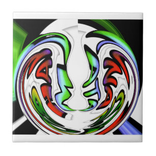 Abstract Face Hakuna Matata Art Print Tile