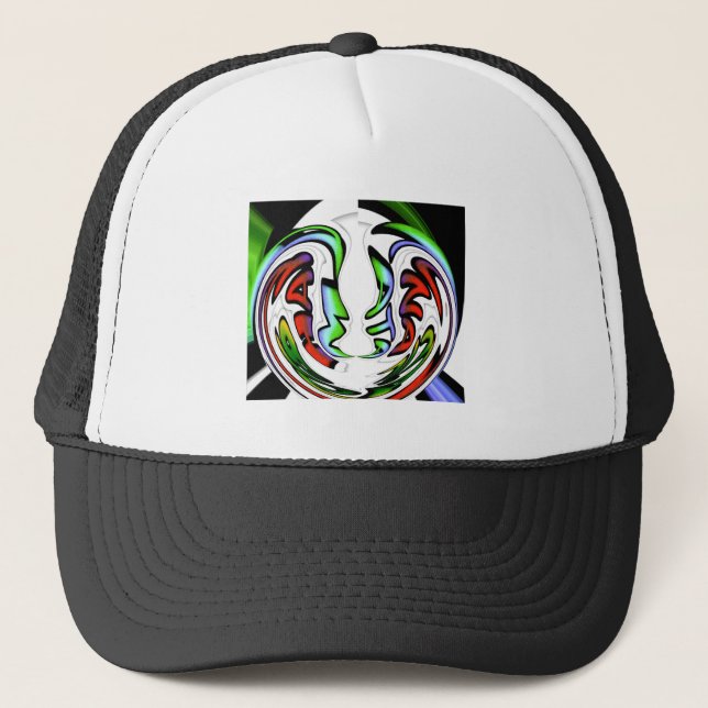Abstract Face Hakuna Matata Art Print Trucker Hat (Front)