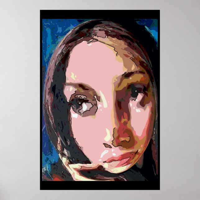 Abstract Face In Mirror Poster (Front)