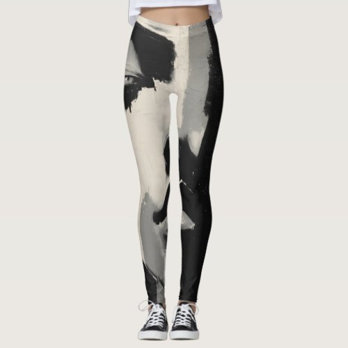 Abstract Face Leggings