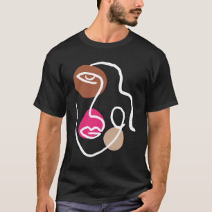 Abstract Face Line Art Minimalist T-Shirt