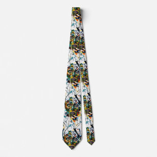 Abstract face of an alien neck tie