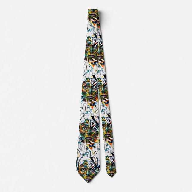 Abstract face of an alien neck tie (Front)