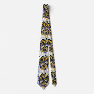 Abstract face of an alien neck tie
