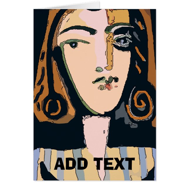 Abstract Face of Woman Cards (Front)