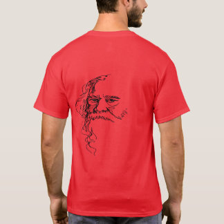 Abstract Face Sketch Back Print T T-Shirt
