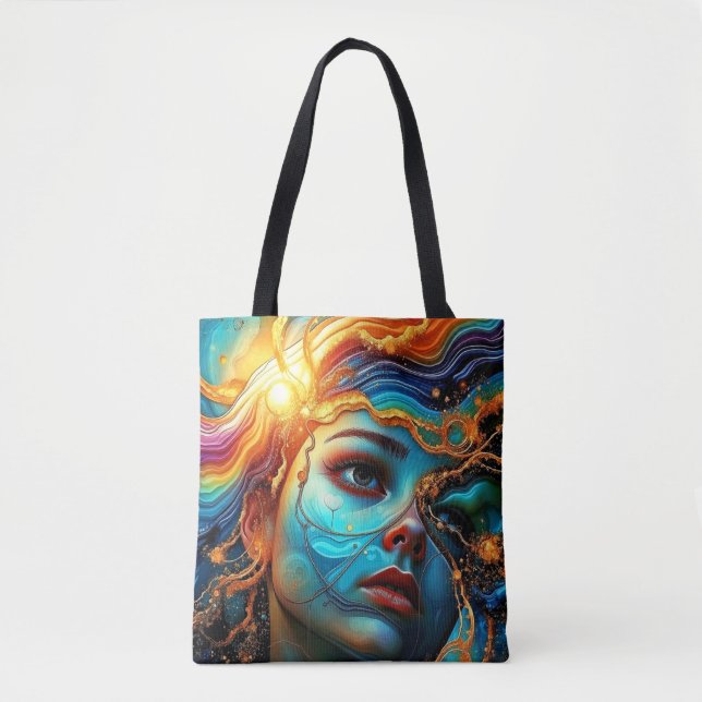 Abstract Face Tote Bag (Front)