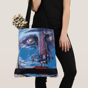 Abstract Face Tote Bag