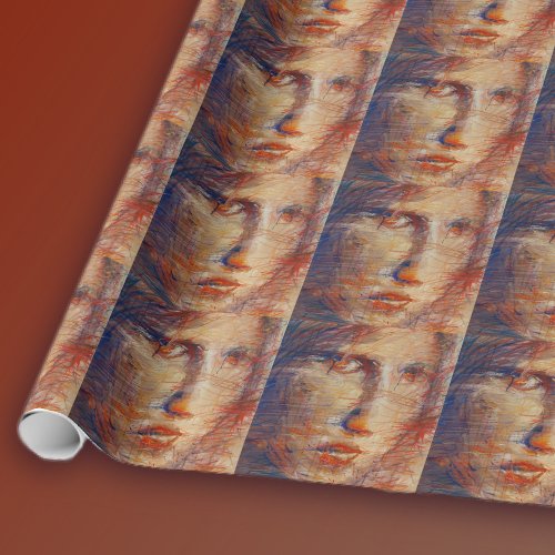 Abstract Face Wrapping Paper