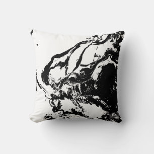 Abstract Faces Incidental Art Throw Pillow
