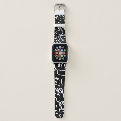 Abstract Faces Masks Geometric Pattern Apple Watch Band