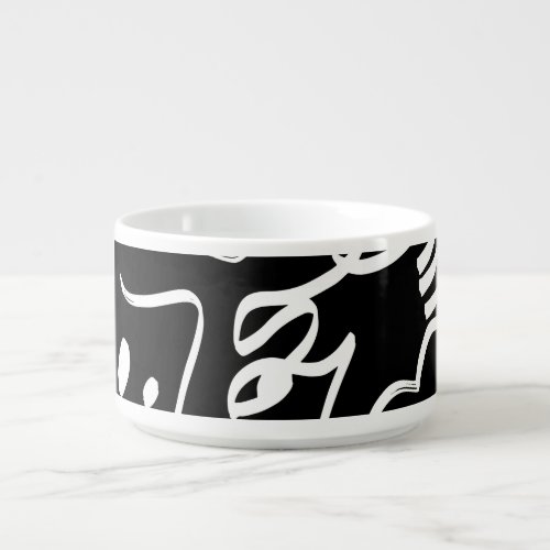 Abstract Faces Masks Geometric Pattern Bowl