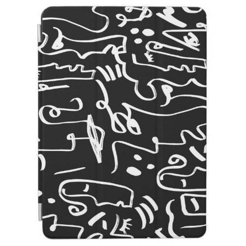 Abstract Faces Masks Geometric Pattern iPad Air Cover