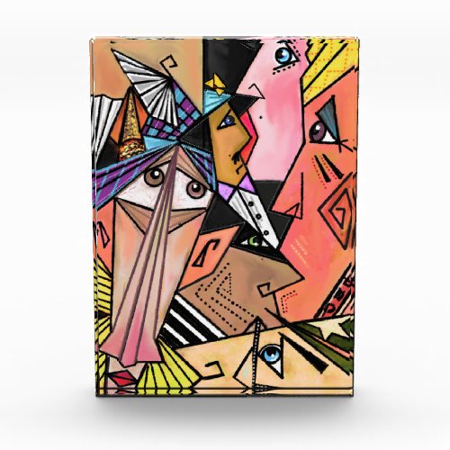 Abstract Faces _ Moods _ Cubism Portrait Painting  Photo Block