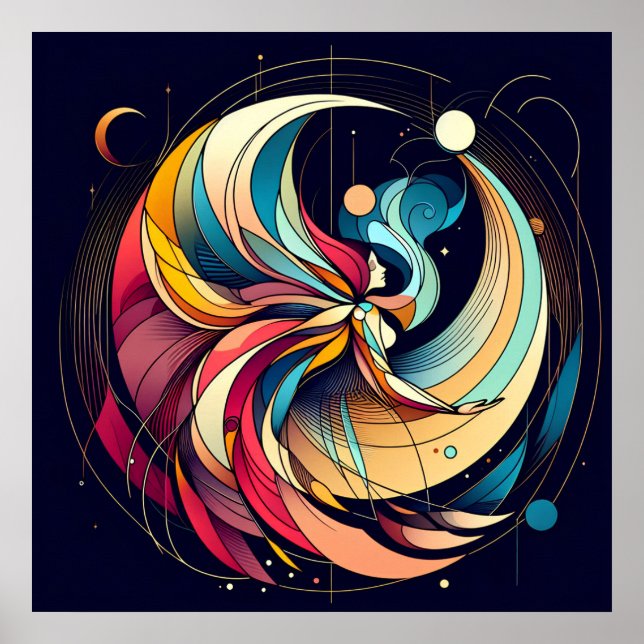 Abstract Fairy Art Poster (Front)
