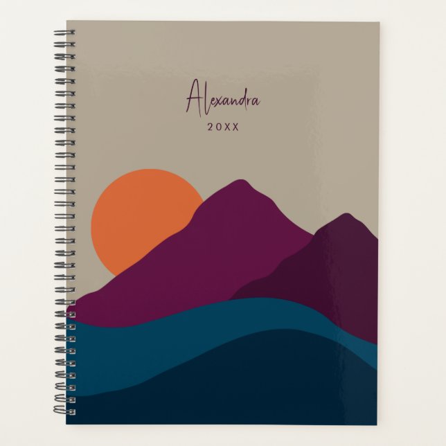 Abstract Fall Autumn Mountain Landscape  Planner (Front)