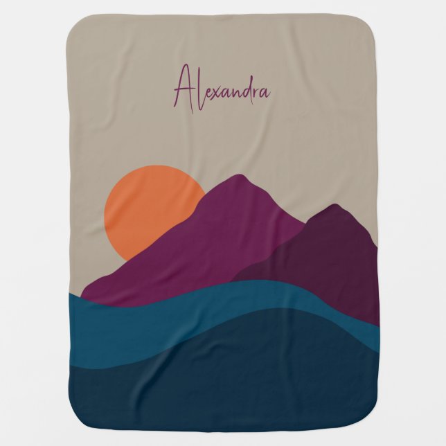 Abstract Fall Autumn Mountain Landscape Sunset   Baby Blanket (Front)