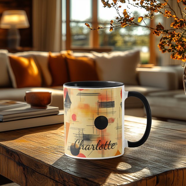 Abstract Fall Geometric Mug - Personalized Retro (Creator Uploaded)