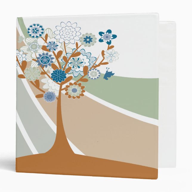 Abstract Family Tree Genealogy Binder (Front/Inside)