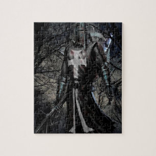 Abstract Fantasy Black Knight Plague Jigsaw Puzzle