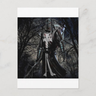 Abstract Fantasy Black Knight Plague Postcard