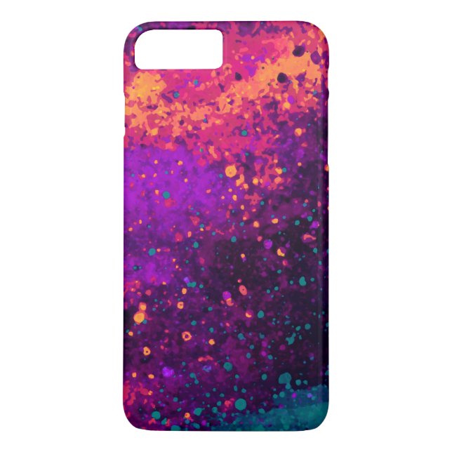 Abstract Fantasy Galaxy Sky Paint Splatter Art Case-Mate iPhone Case (Back)