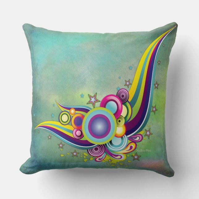 Abstract Fantasy Throw Pillow (Front)