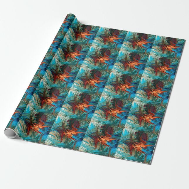 Abstract Fantasy Wrapping Paper (Unrolled)