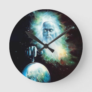 Abstract Fantasy Zeus Watches World Round Clock
