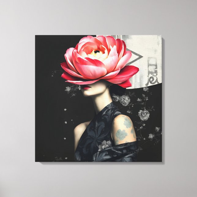 Abstract Fashion Portrait  Canvas Print (Front)