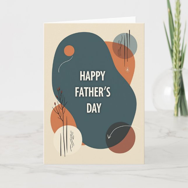 Abstract Fathers Day Art Card (Front)