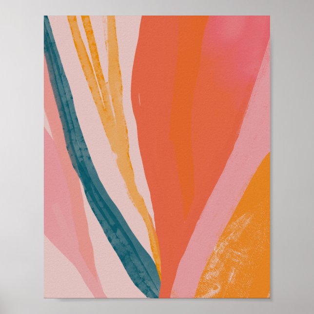 Abstract Fauna 2 - Tangerine & Peach Tone Poster (Front)