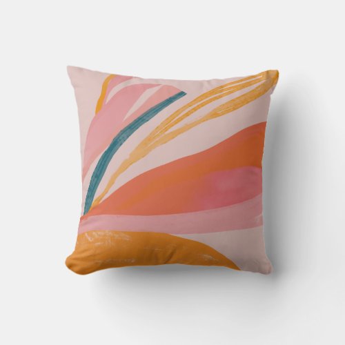 Abstract Fauna  Tangerine  Peach Tone Classic Throw Pillow