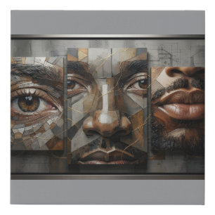 Abstract faux canvas print